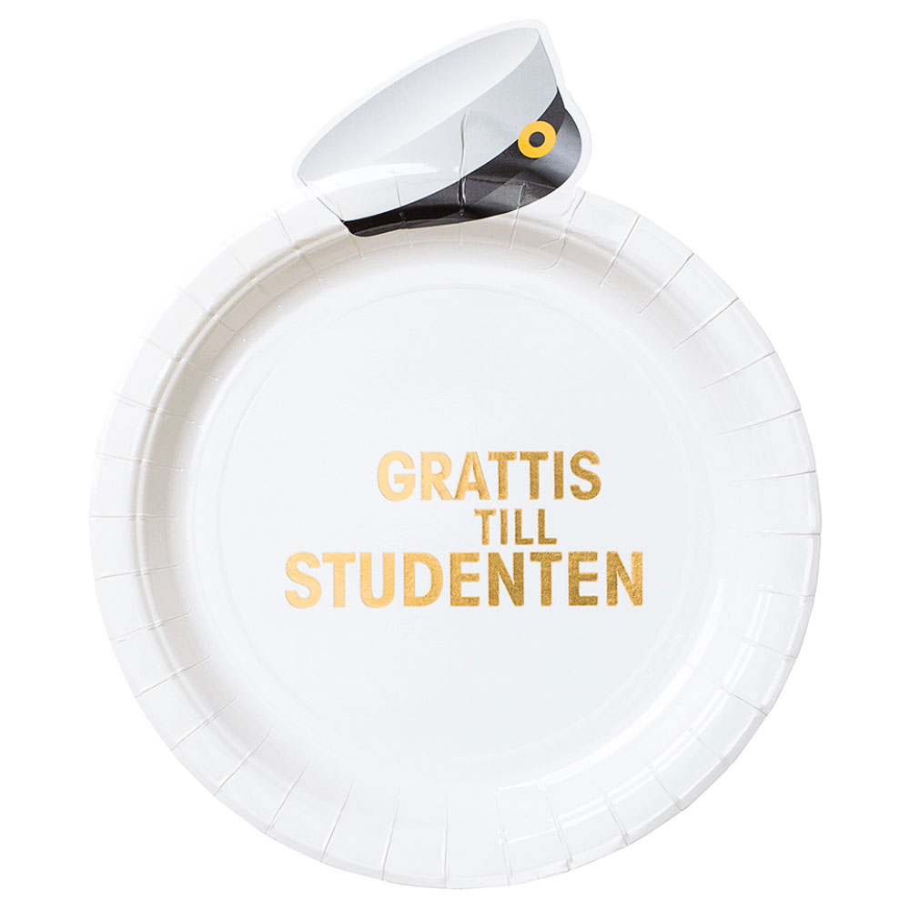 Läs mer om Grattis Till Studenten Papperstallrikar