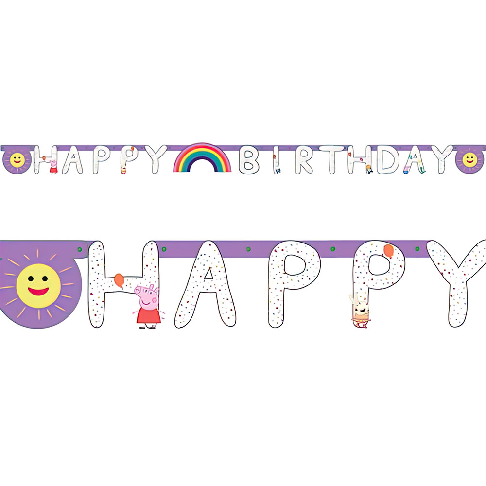 Greta Gris Girlang Happy Birthday