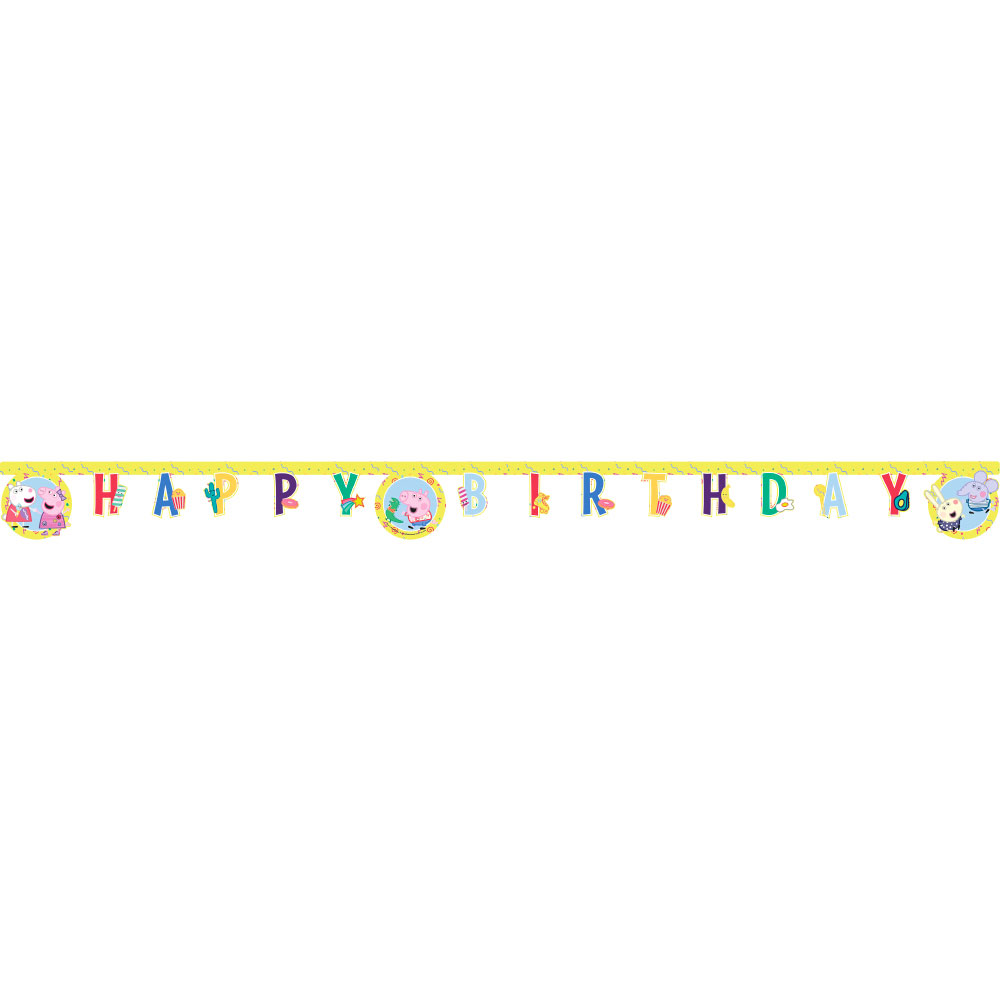Läs mer om Greta Gris Kalas Happy Birthday Girlang