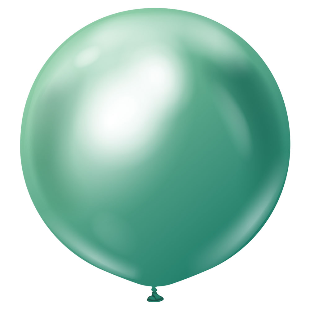 Läs mer om Gröna Gigantiska Chrome Latexballonger Green 2-pack