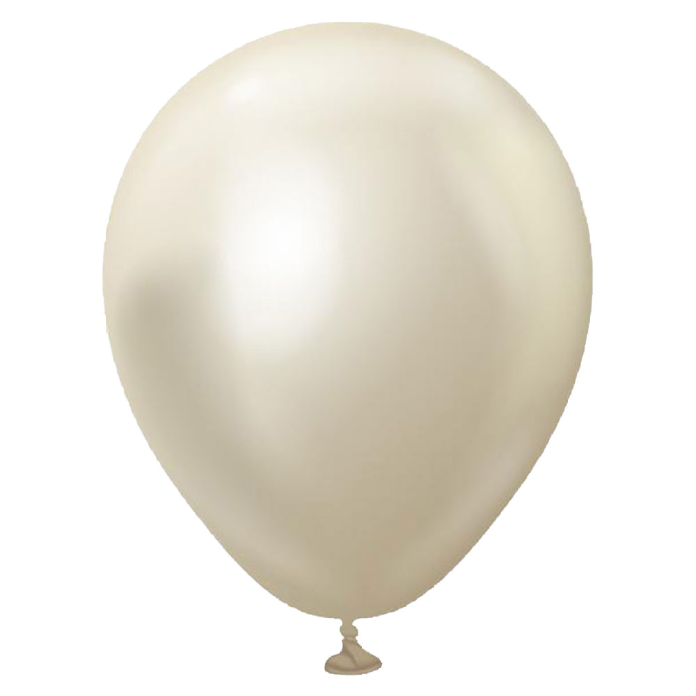 Läs mer om Guldiga Chrome Ballonger White Gold