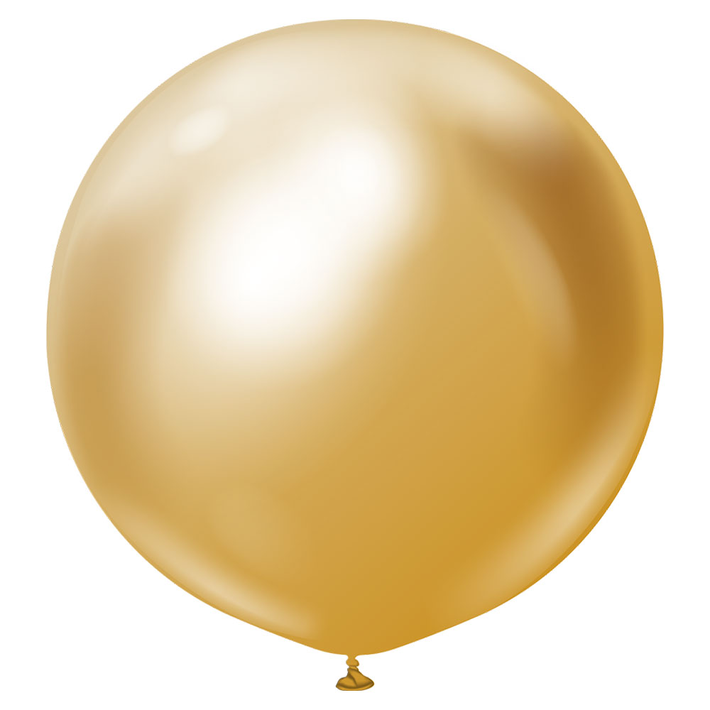 Läs mer om Guldiga Gigantiska Chrome Latexballonger 2-pack