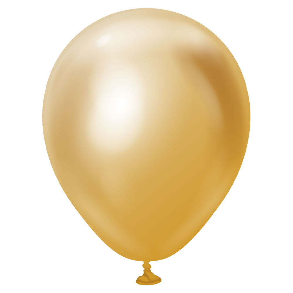 Läs mer om Guldiga Mini Chrome Ballonger