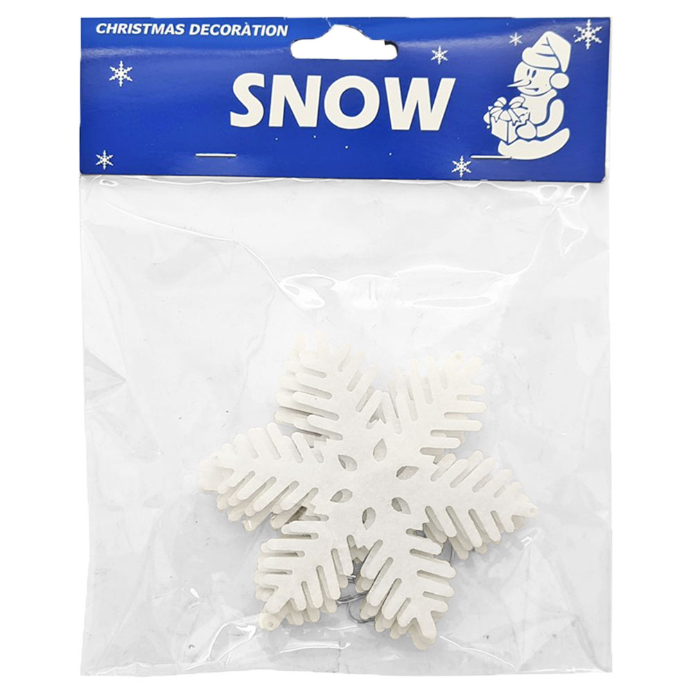 Läs mer om Hängande Dekoration Snöflinga 10 cm 6-pack