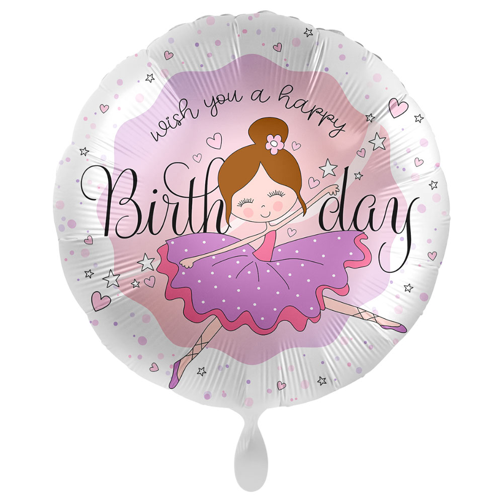 Läs mer om Happy Birthday Ballong Ballerina Birthday
