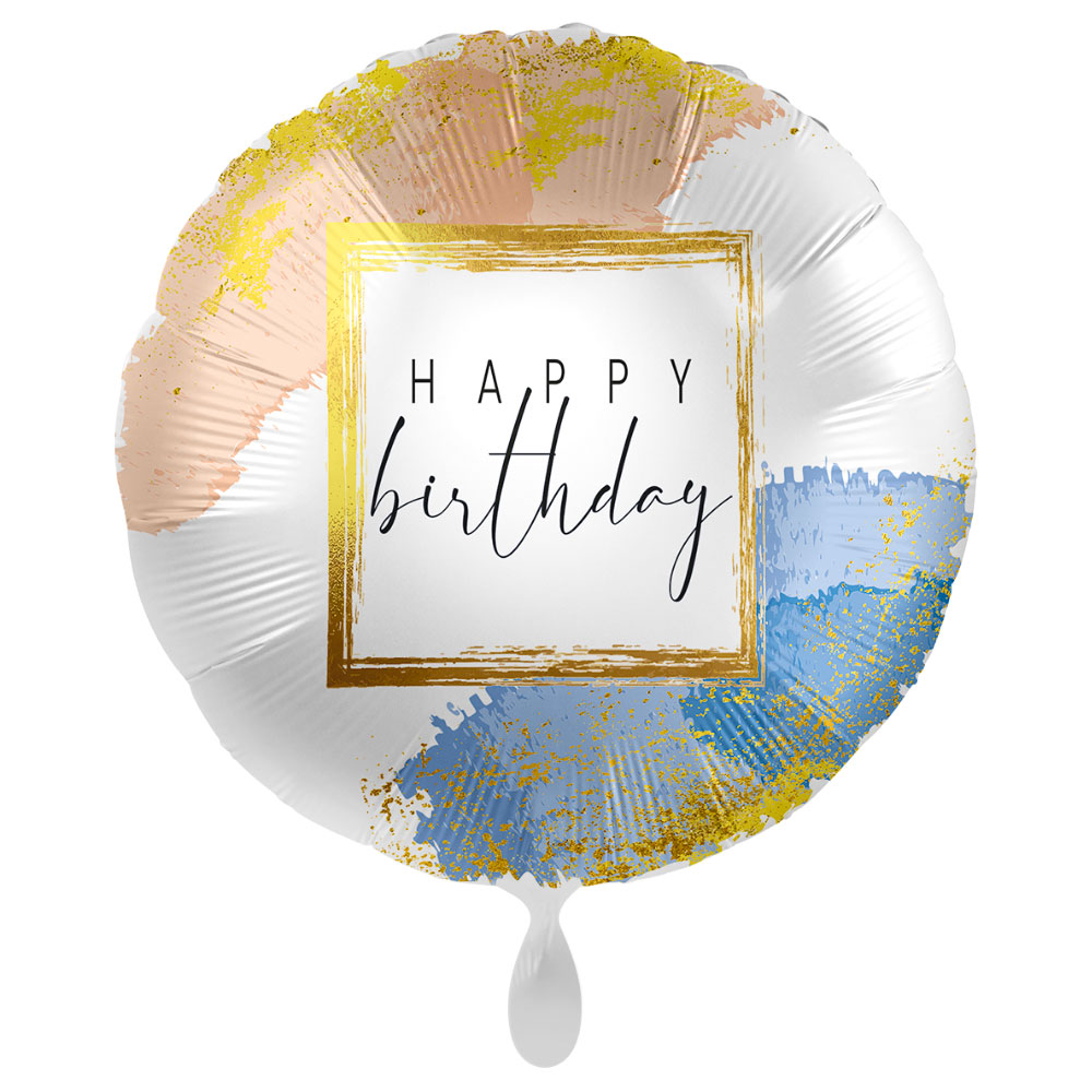 Läs mer om Happy Birthday Ballong Golden Birthday