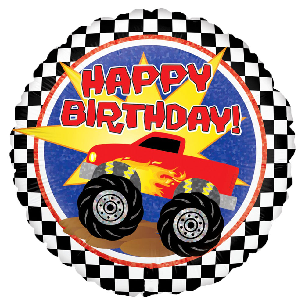 Happy Birthday Ballong Monster Truck