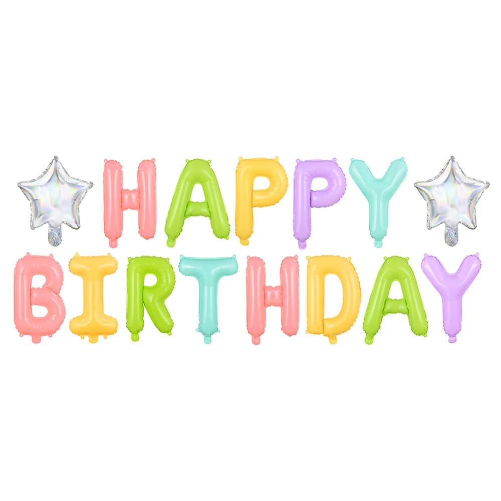 Läs mer om Happy Birthday Bokstavsballonger