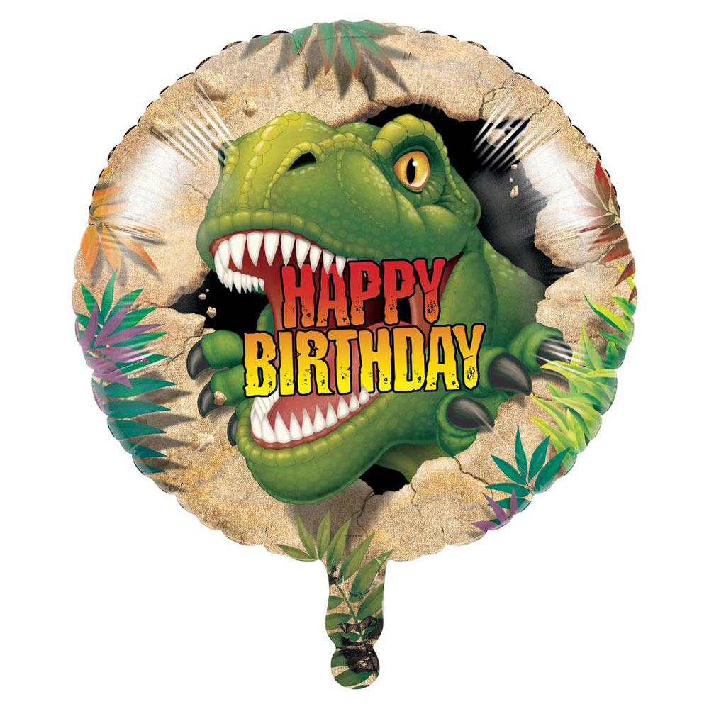 Läs mer om Happy Birthday Folieballong Dino Blast