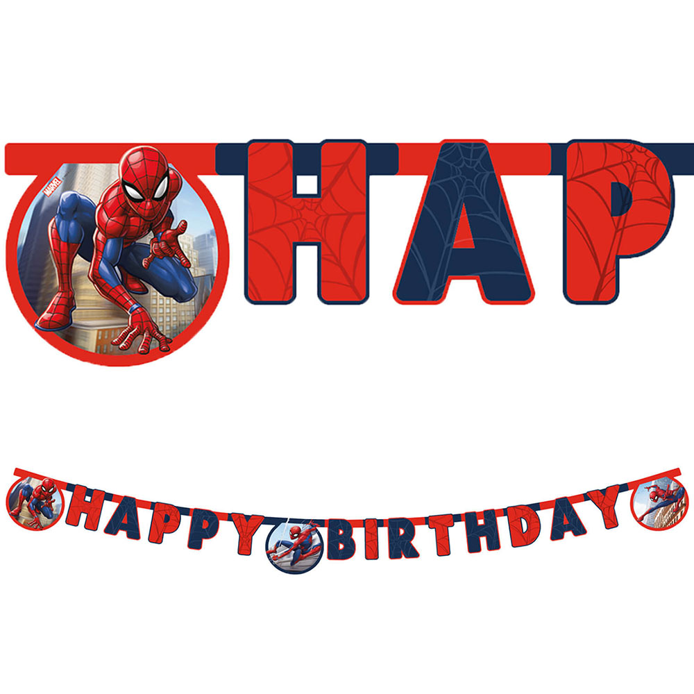 Läs mer om Happy Birthday Girlang Spiderman Crime Fighter