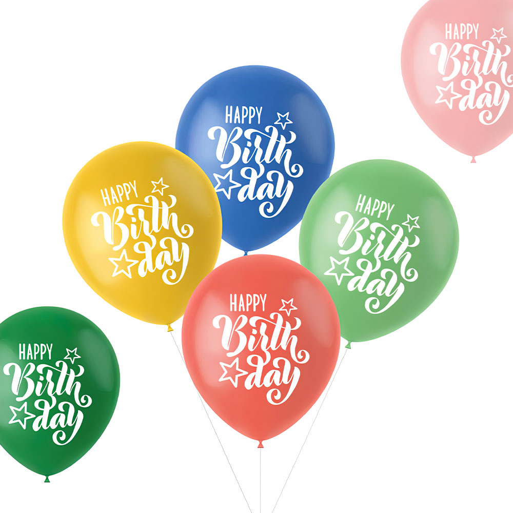 Läs mer om Happy Birthday Latexballonger
