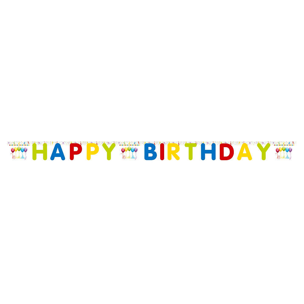 Läs mer om Happy Birthday Streamers Girlang
