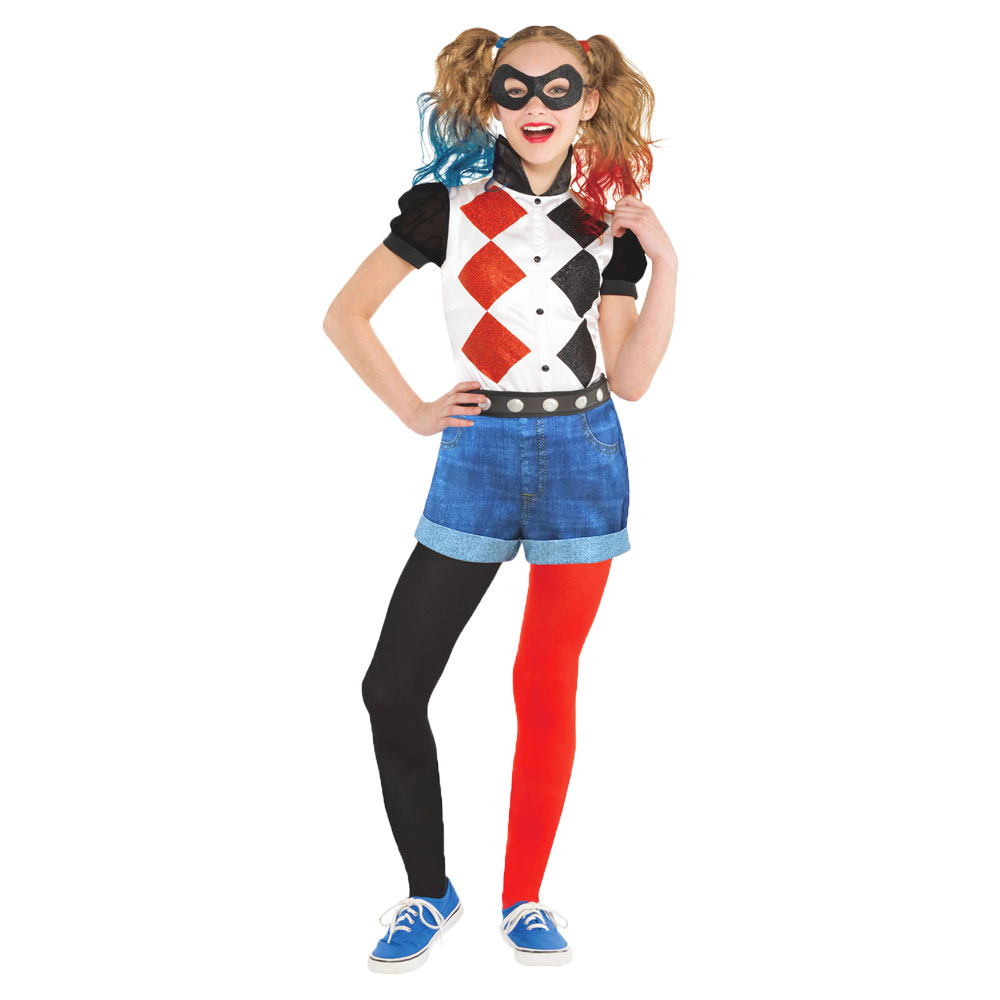 Läs mer om Harley Quinn Dräkt DC Superhero Girls Barn