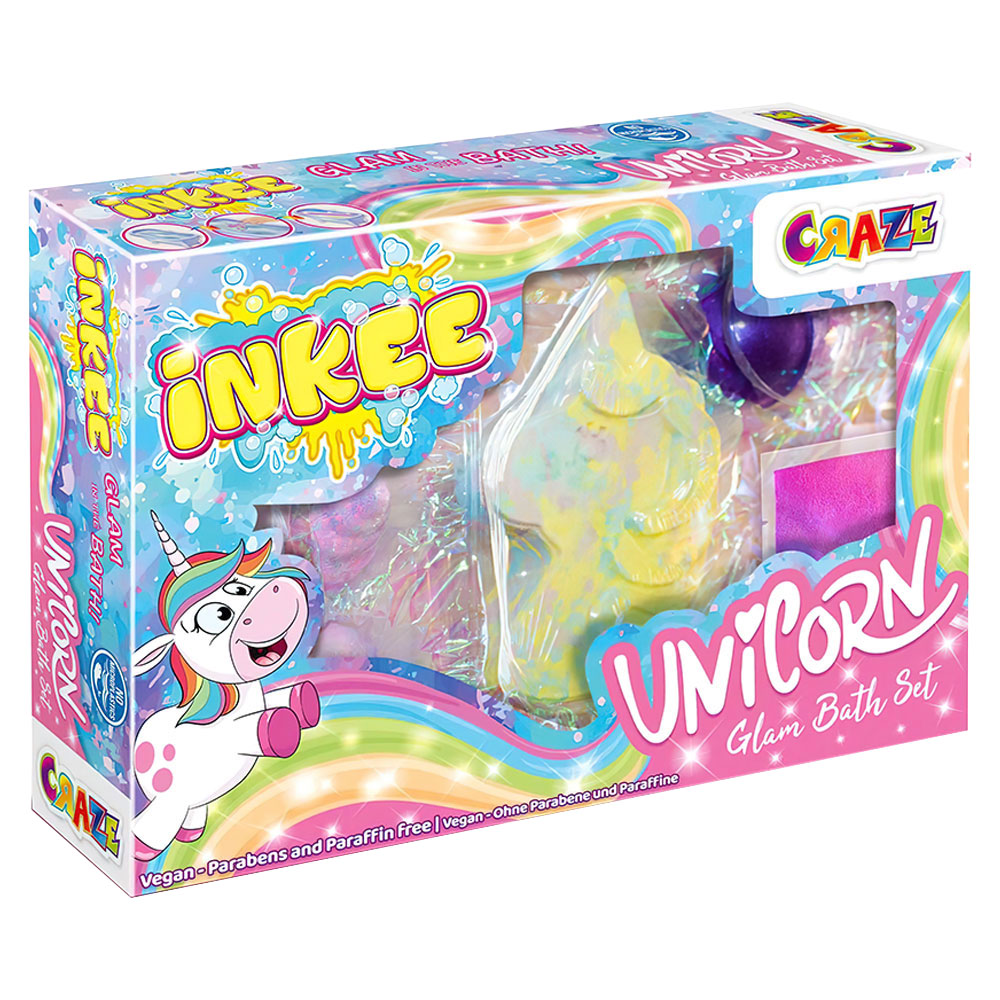 Läs mer om Inkee Badbomber Unicorn Glam Set