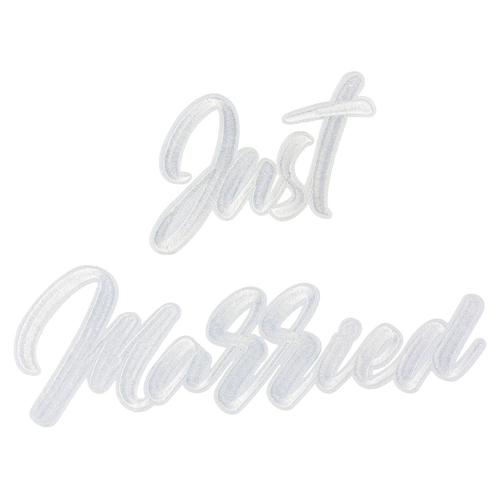Just Married Tygmärken Vit