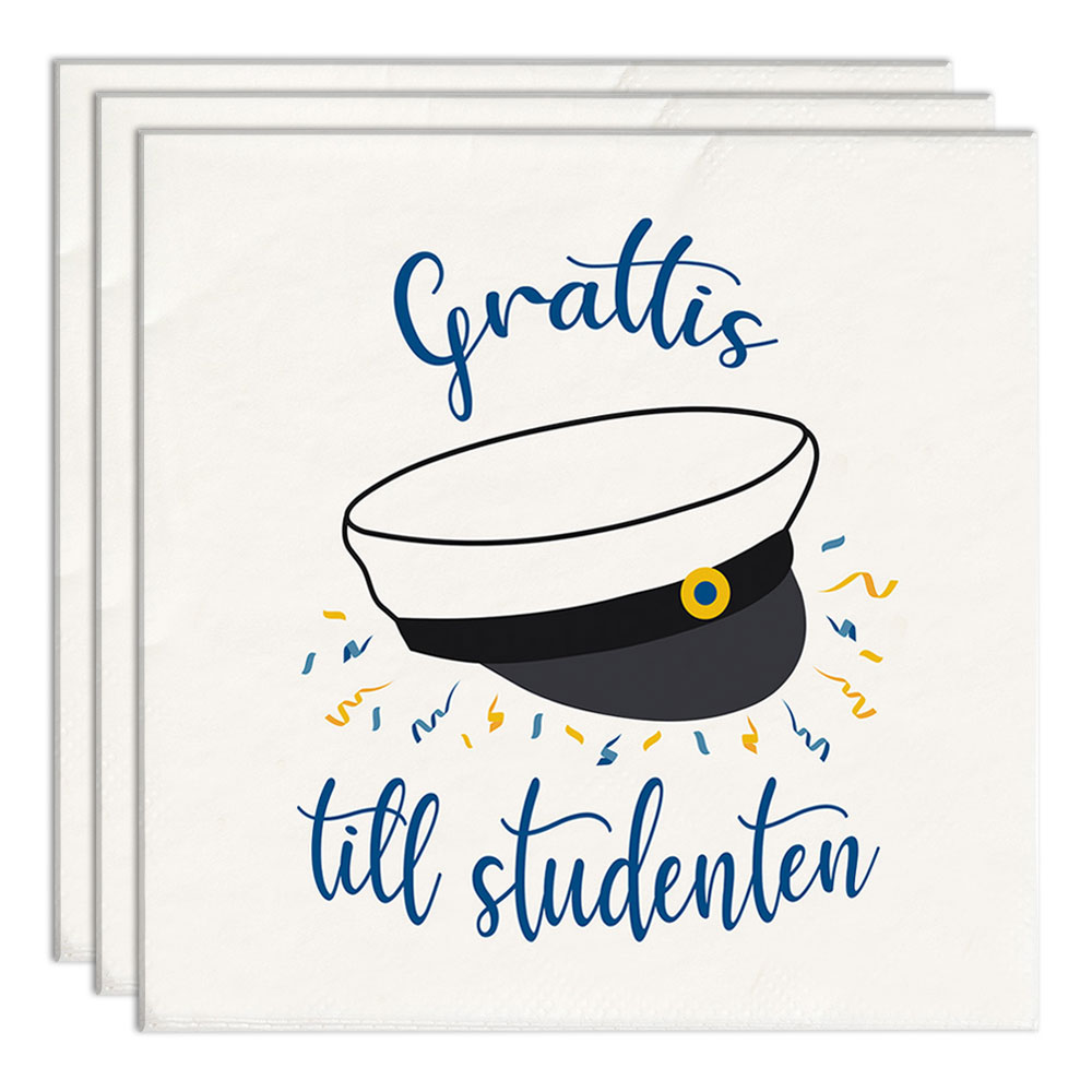 Läs mer om Kaffeservetter Grattis Till Studenten