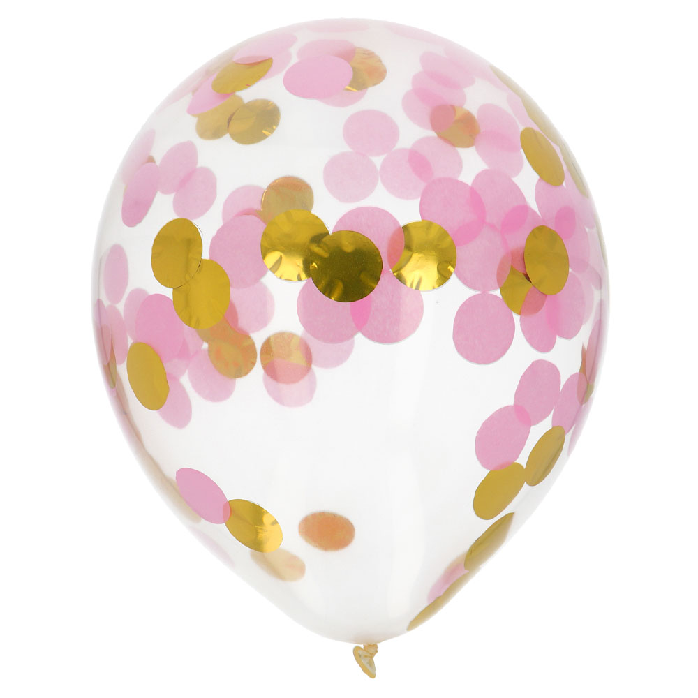 Konfettiballonger Guld & Rosa