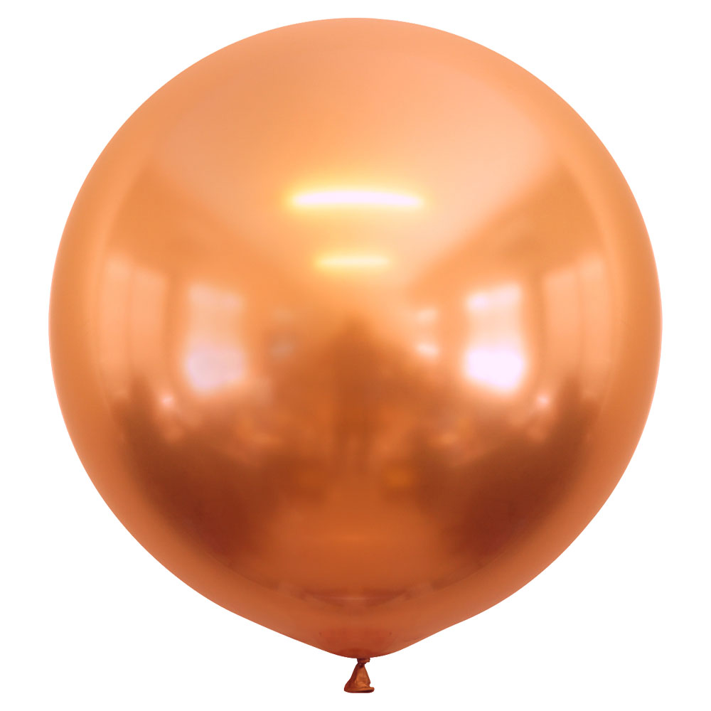 Läs mer om Koppar Gigantiska Chrome Latexballonger 2-pack