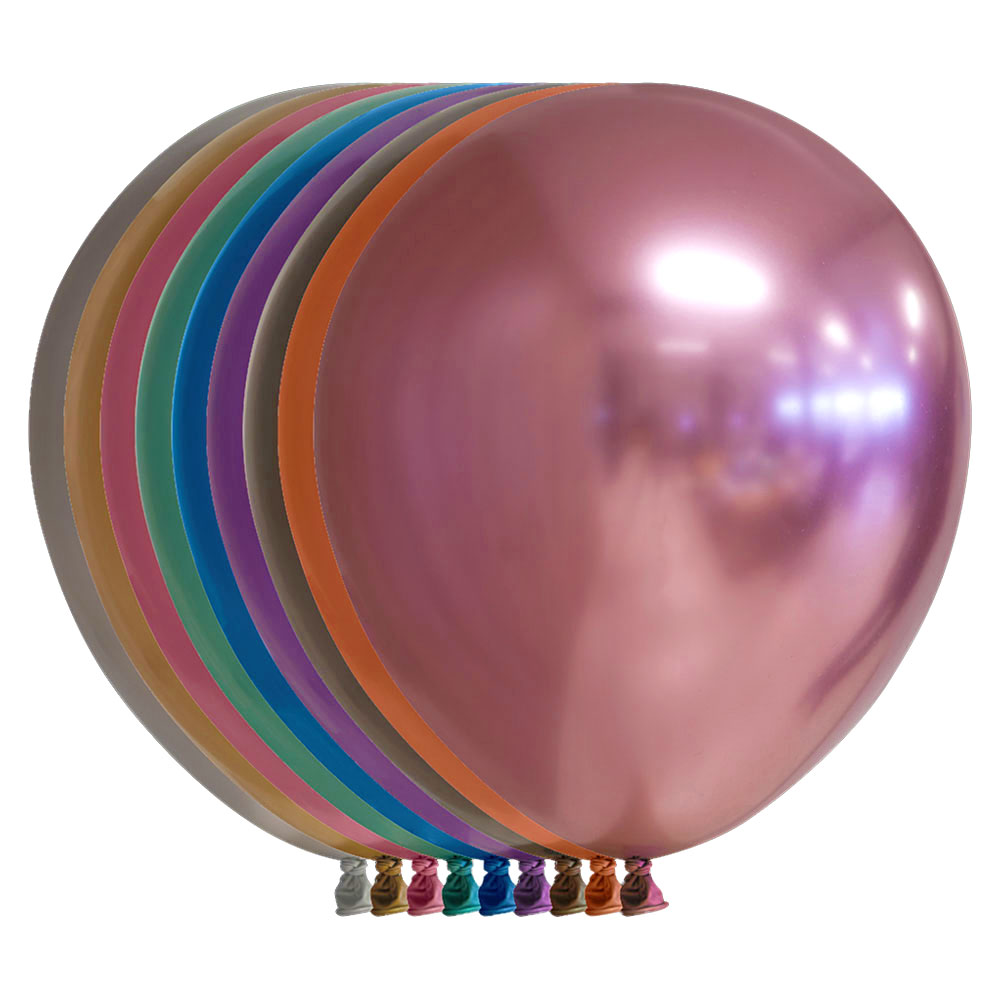 Läs mer om Latexballonger Chrome Färg Mix