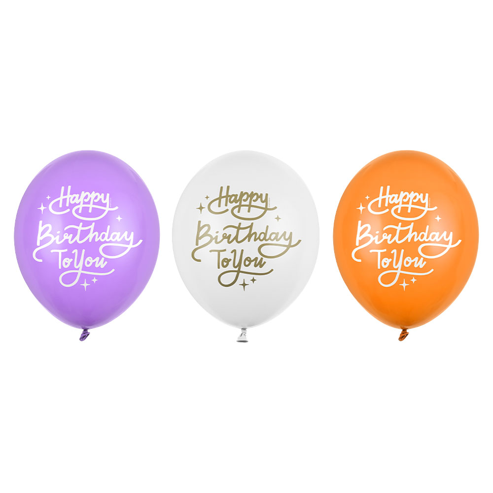 Läs mer om Latexballonger Happy Birthday To You 50-pack