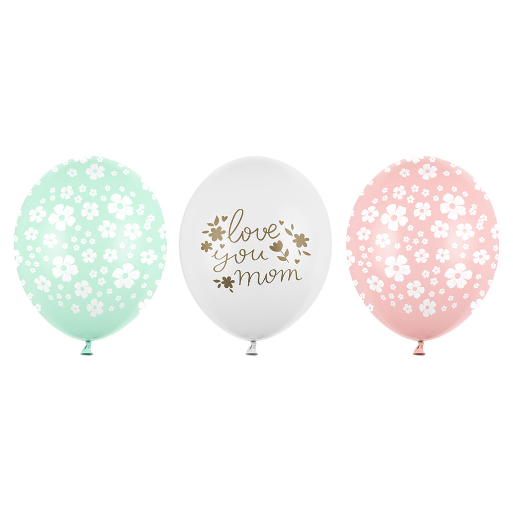 Latexballonger Love You Mom 50-pack