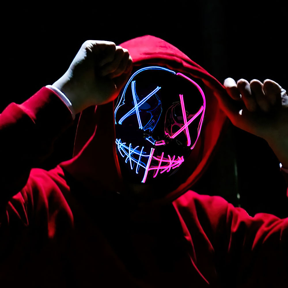 LED Mask Blå/Rosa