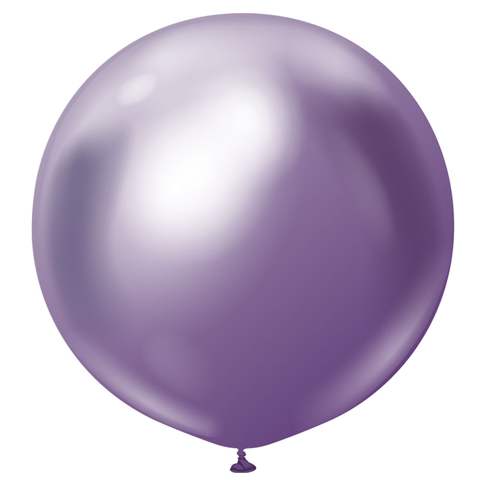 Läs mer om Lila Gigantiska Chrome Latexballonger 2-pack