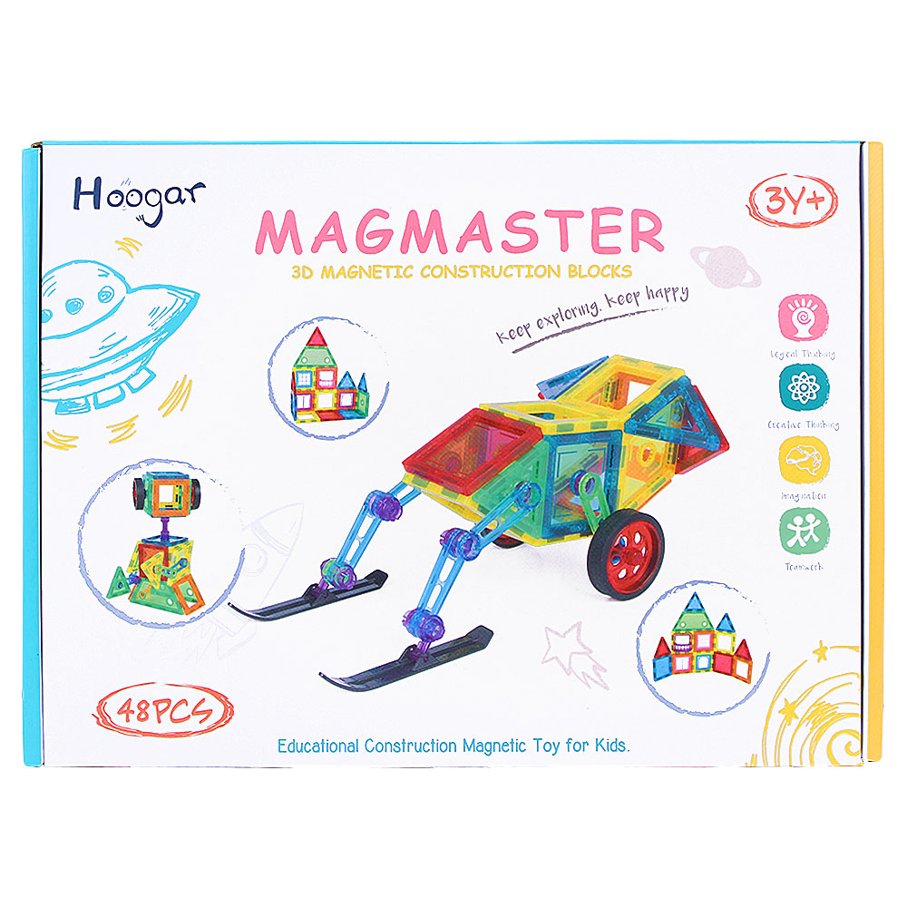 Magnetiska Byggklossar 48-pack