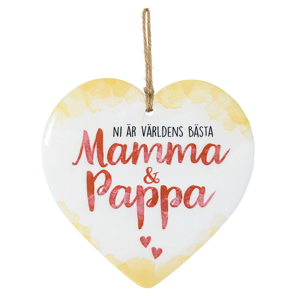 Mamma och Pappa Keramikhjärta