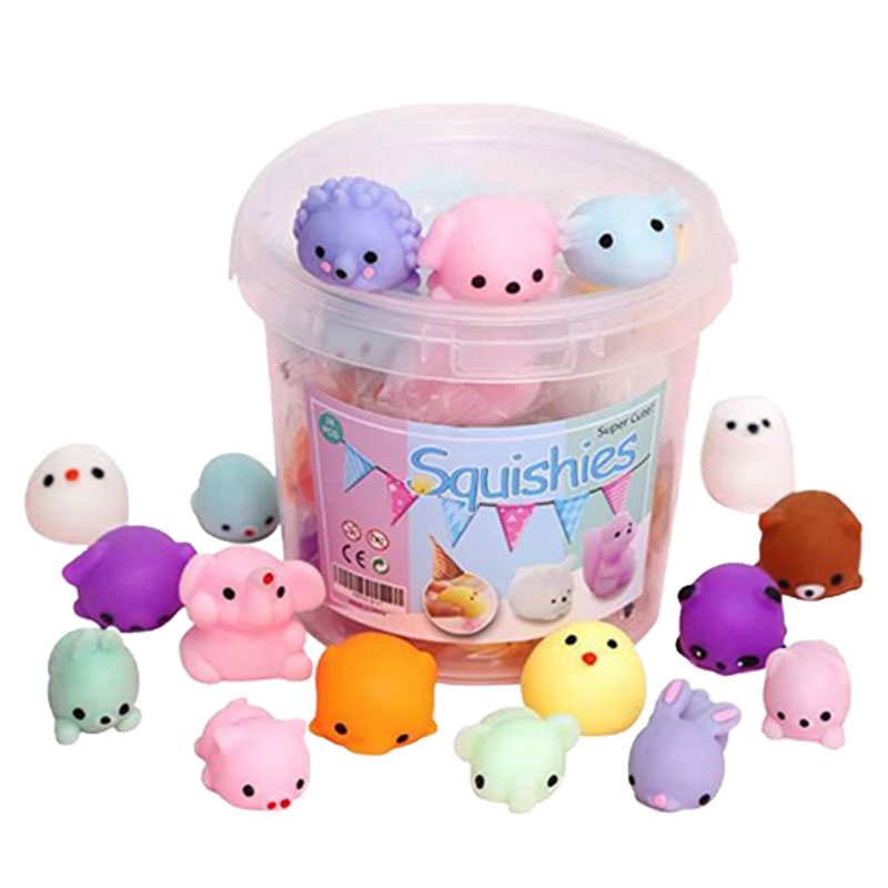 Mini Squishy Djur 18-pack