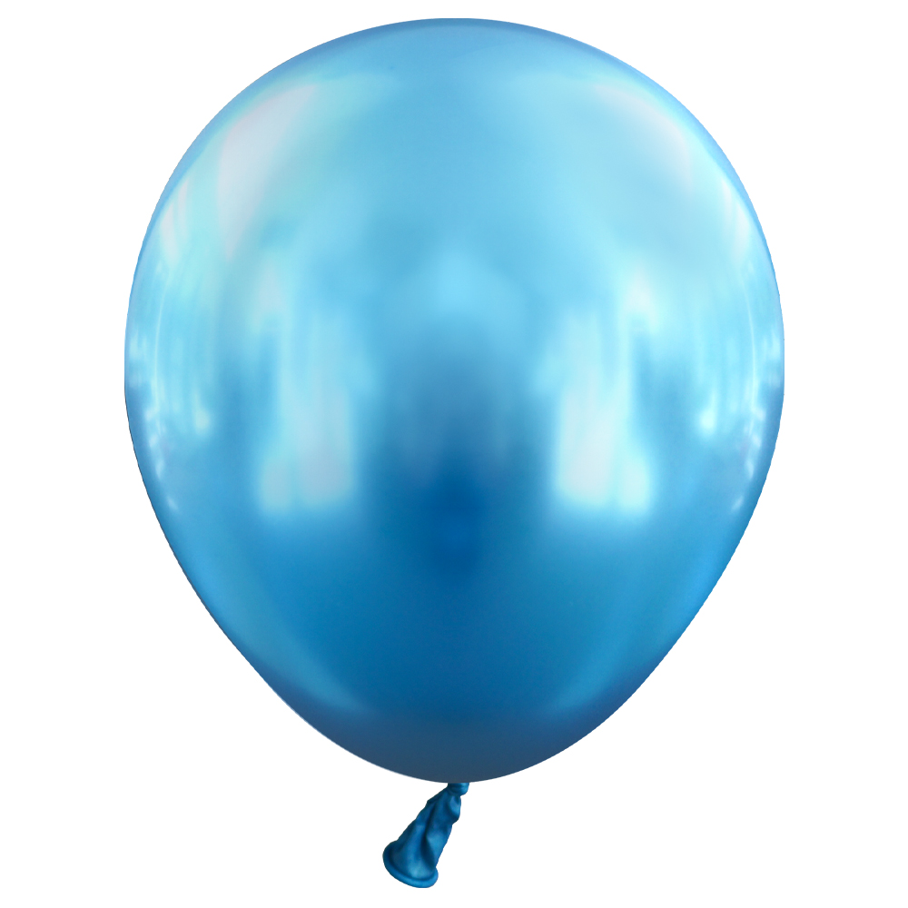 Miniballonger Chrome Blå 100-pack