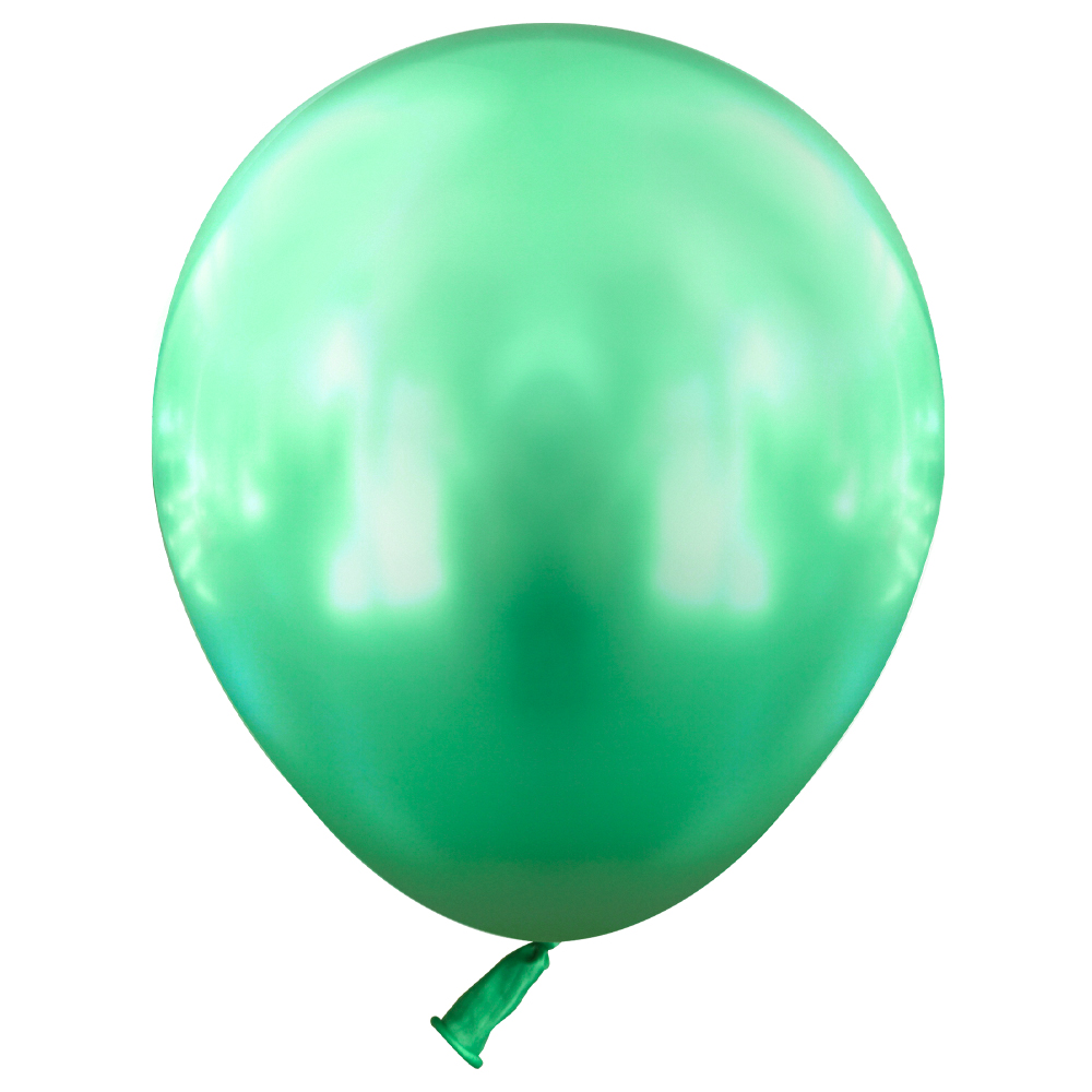 Läs mer om Miniballonger Chrome Grön 100-pack