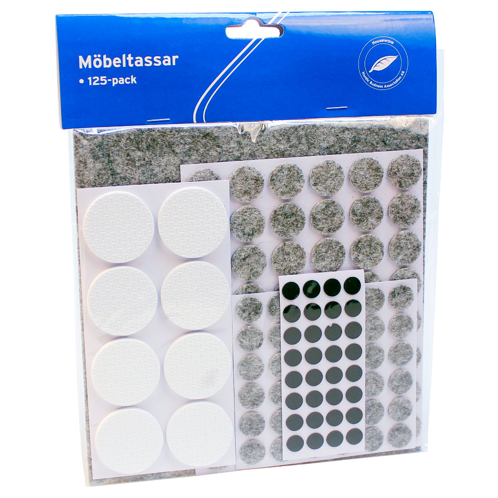 Läs mer om Möbeltassar Mix 125-pack