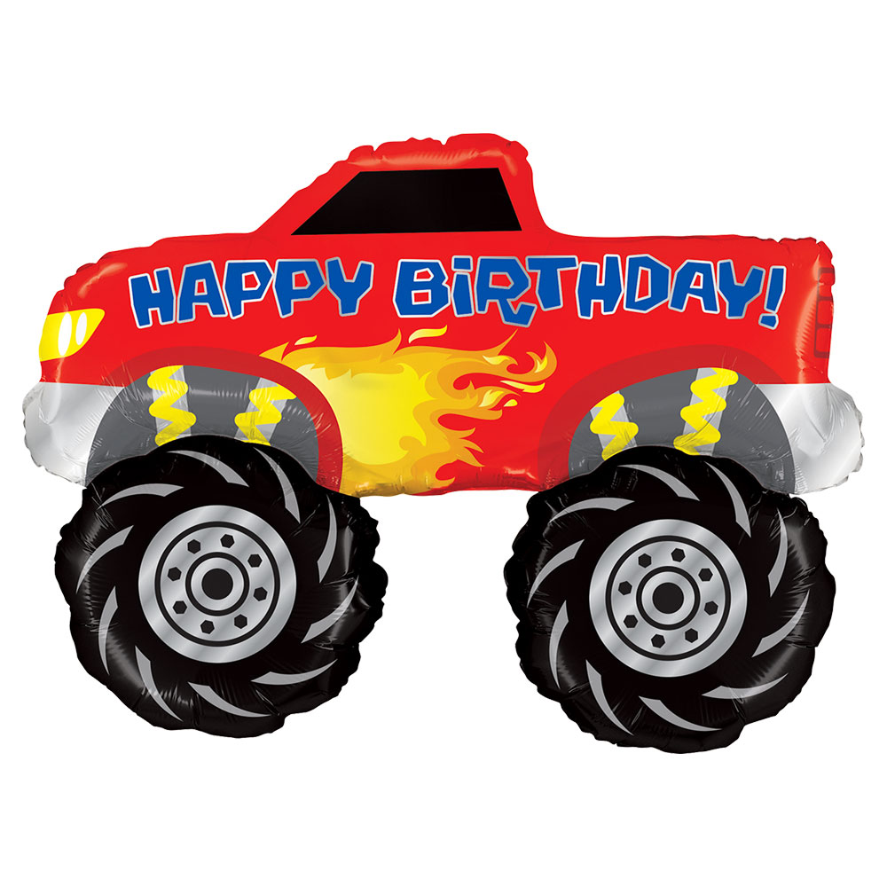 Läs mer om Monster Truck Ballong Happy Birthday