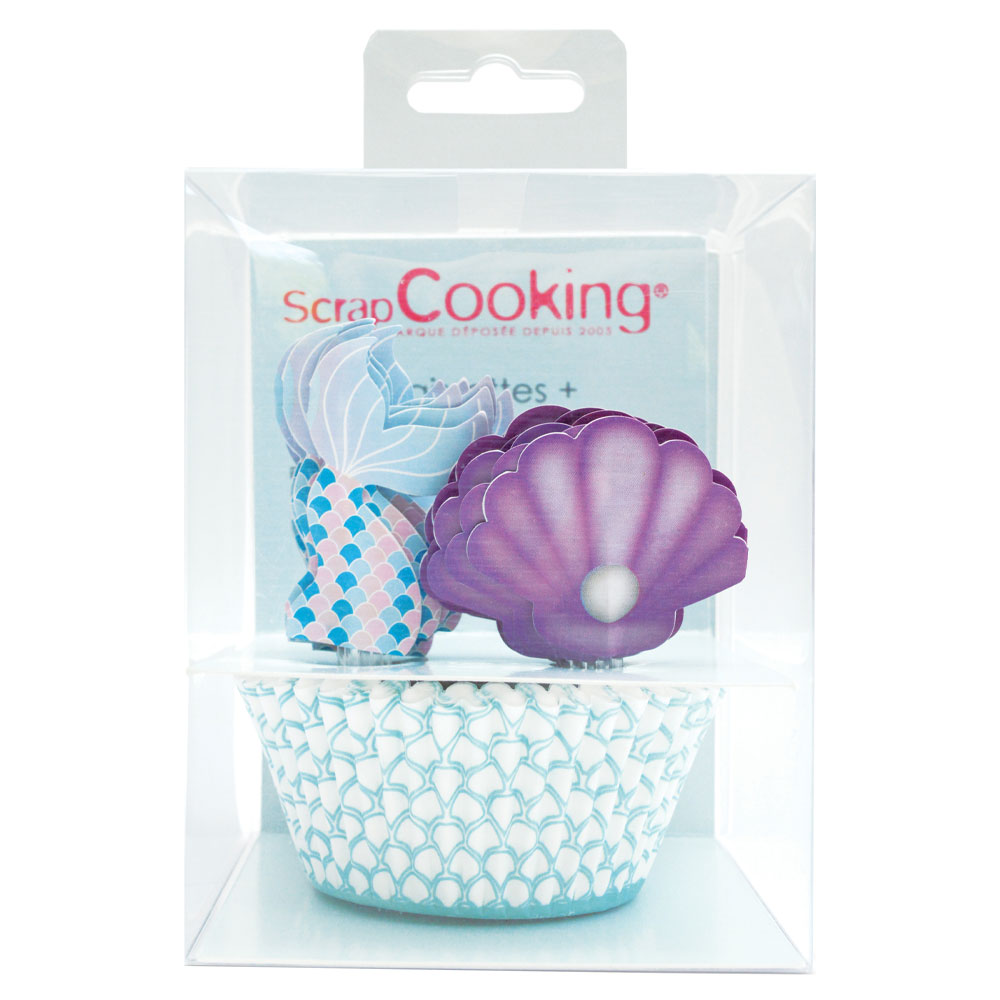 Muffinsformar & Toppers Mermaid