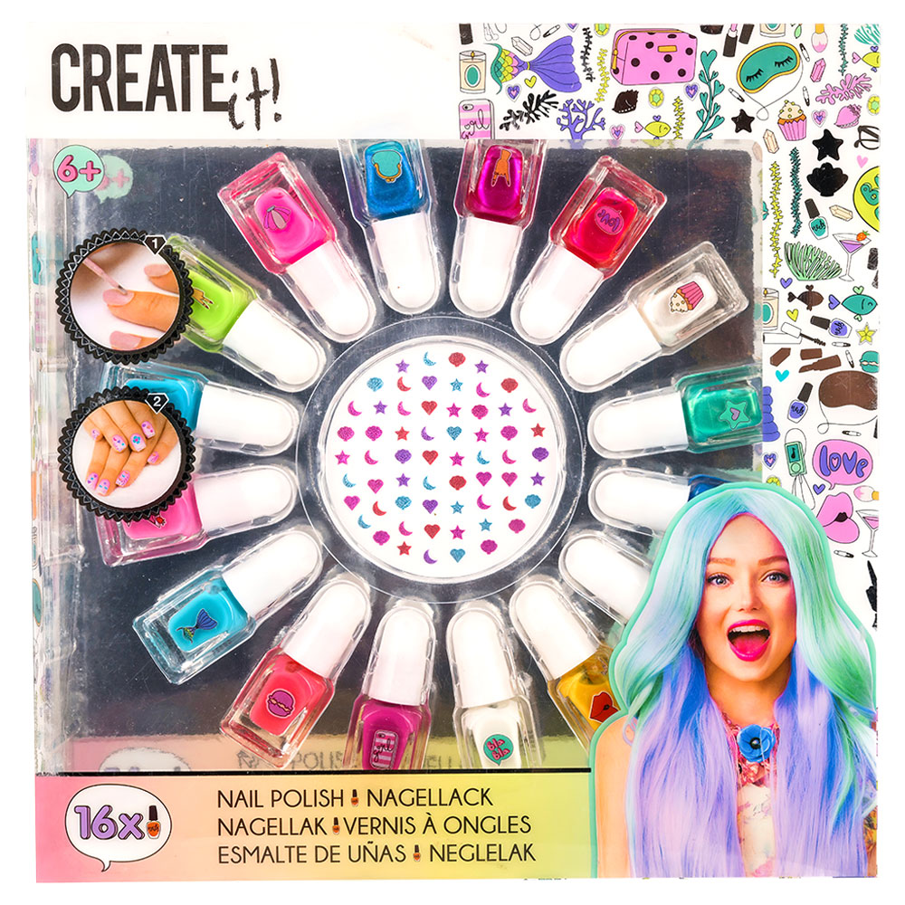 Läs mer om Nagellack med Stickers Set Barn