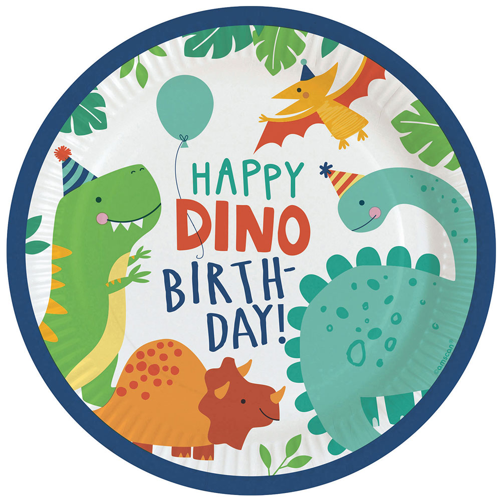 Läs mer om Papperstallrikar Happy Dino Birthday