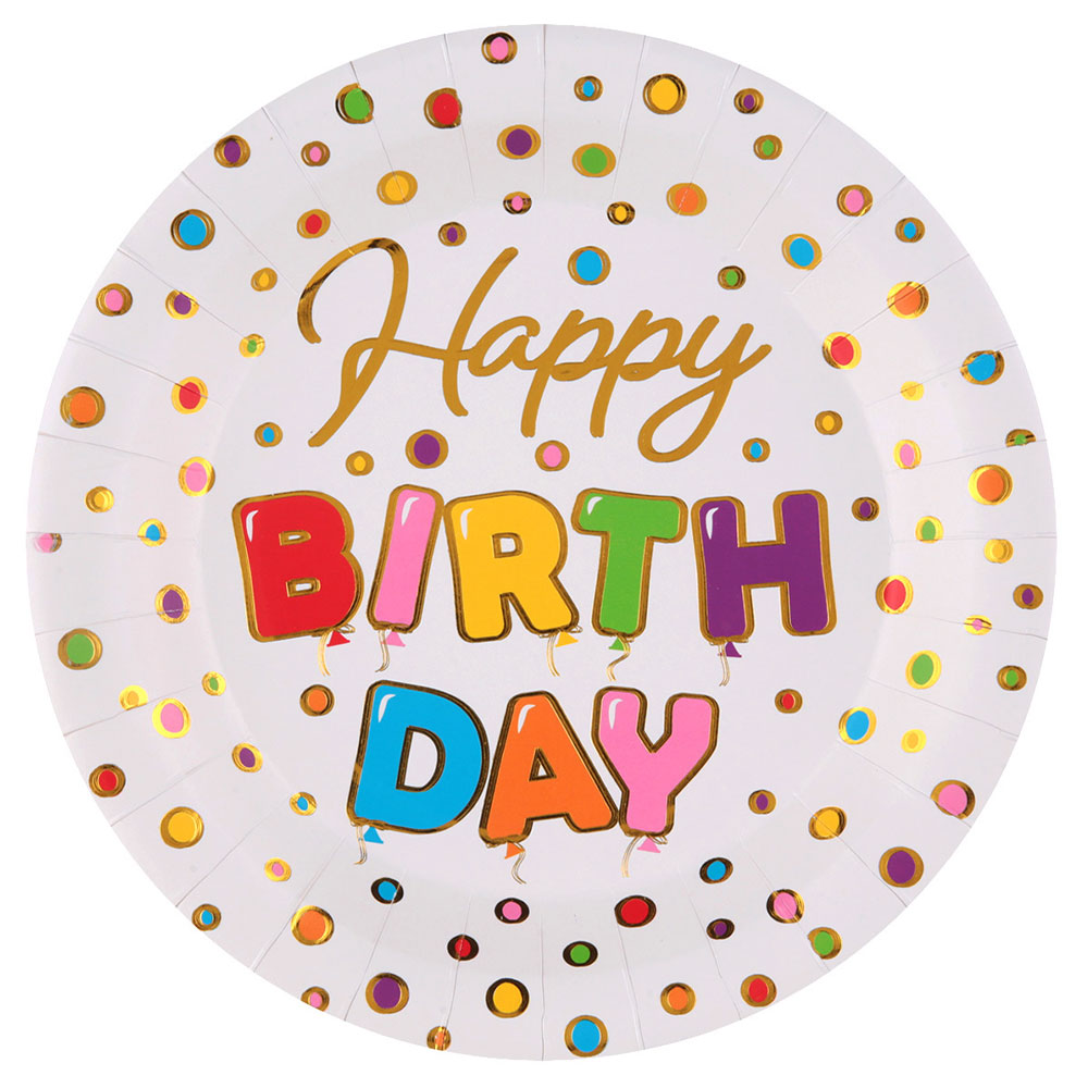 Läs mer om Papptallrikar Birthday Dots