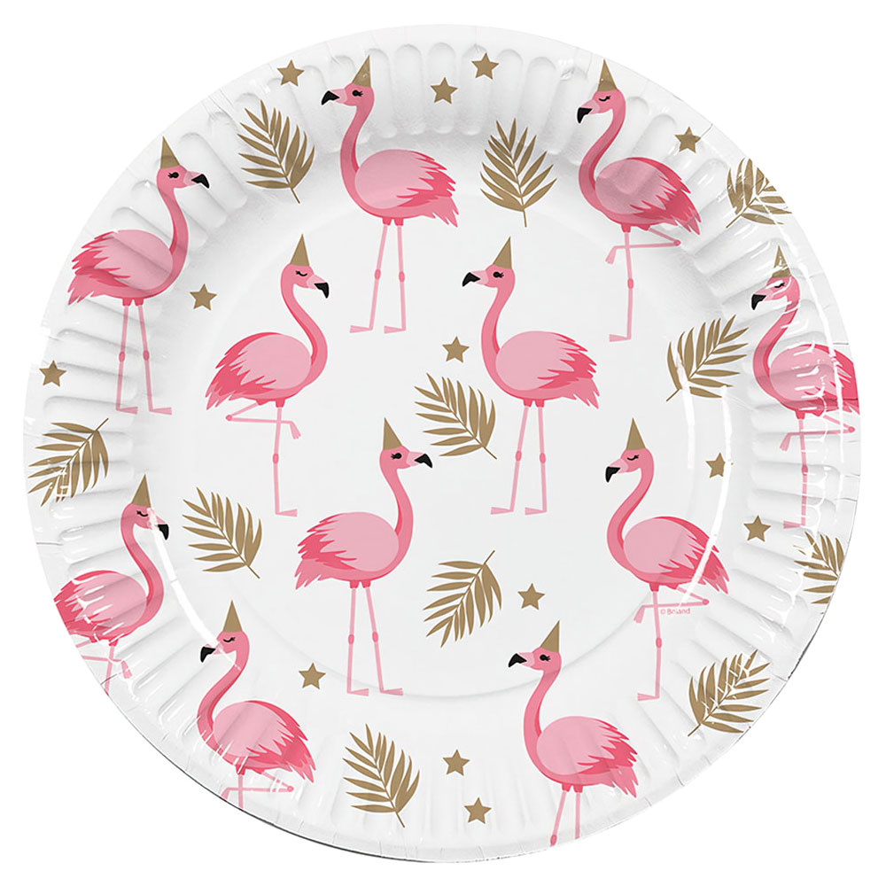 Papptallrikar Flamingos