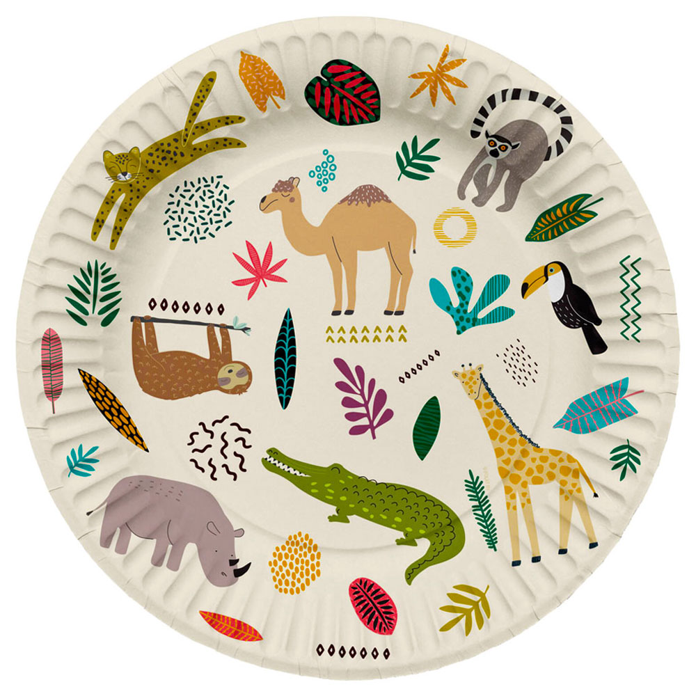 Papptallrikar Zoo Party