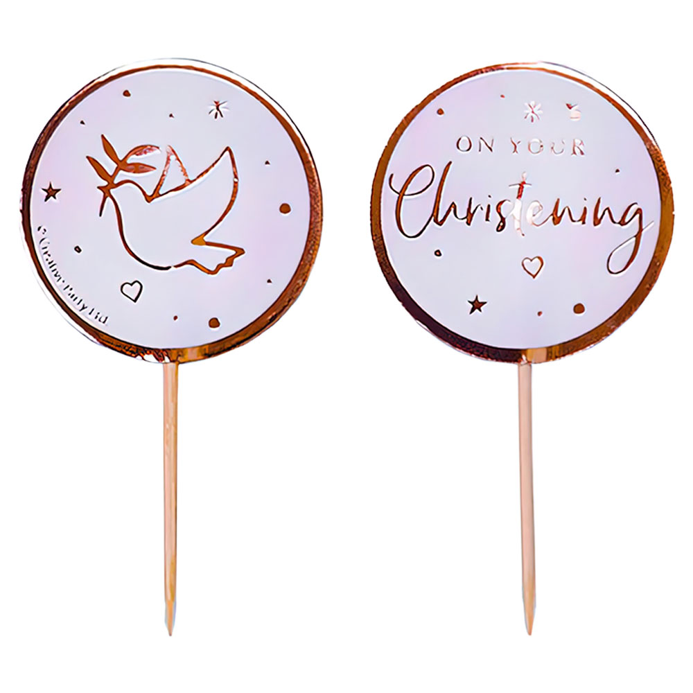 Party Picks On Your Christening Ljusrosa