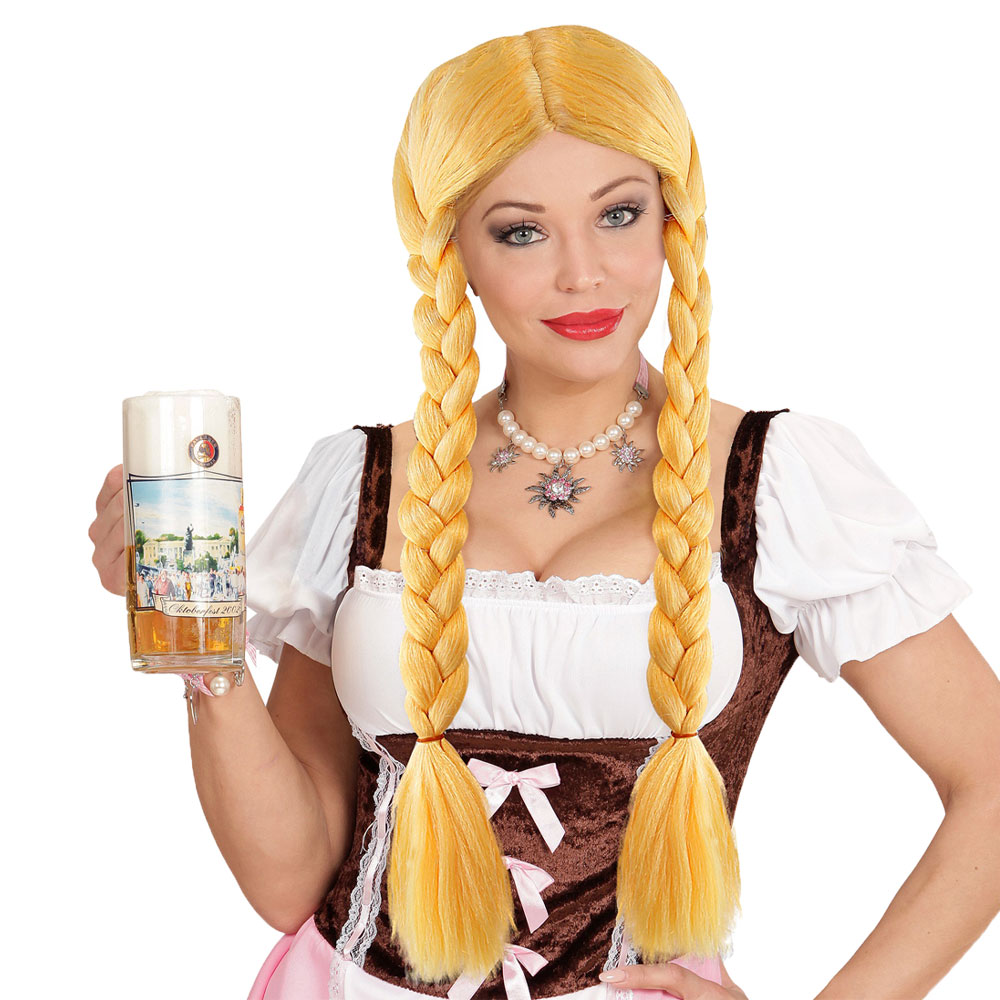 Peruk med Flätor Oktoberfest