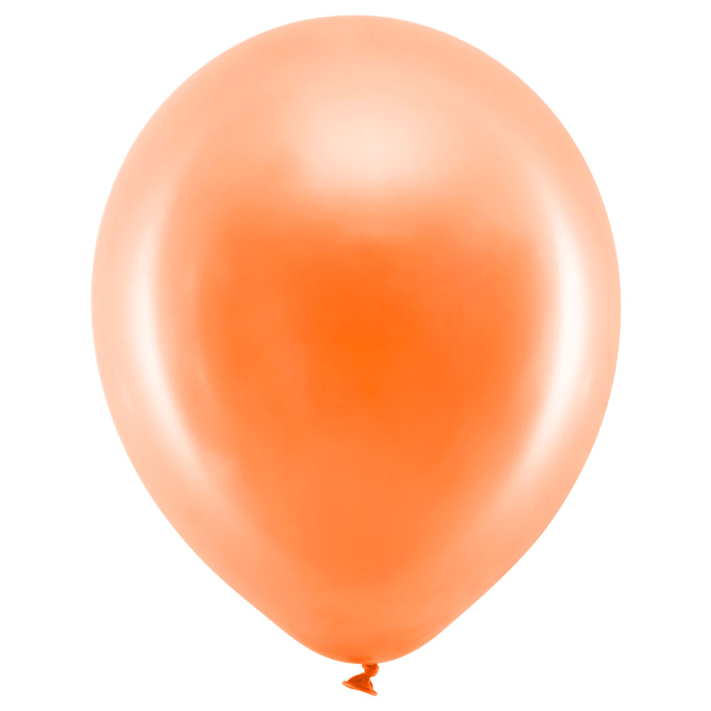 Läs mer om Rainbow Små Latexballonger Metallic Orange