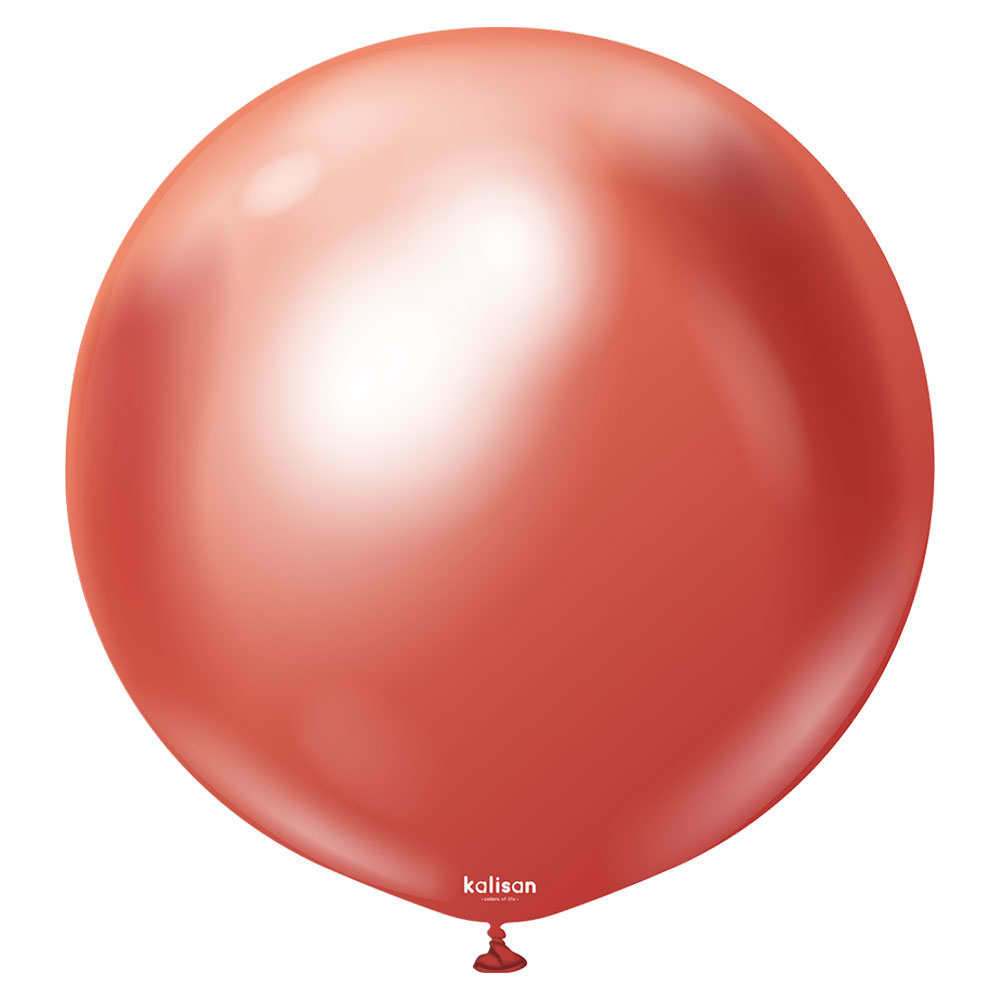 Läs mer om Röda Gigantiska Chrome Latexballonger 2-pack