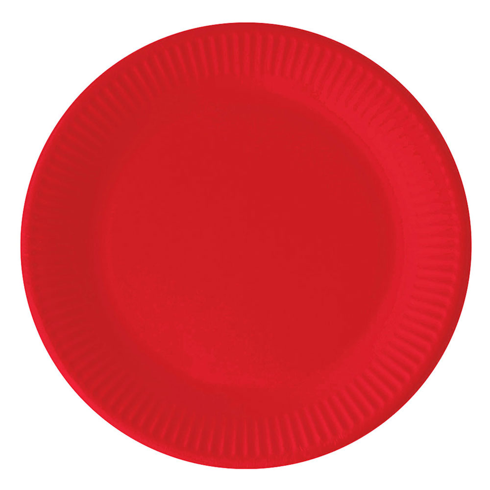 Röda Pappassietter Solid Color