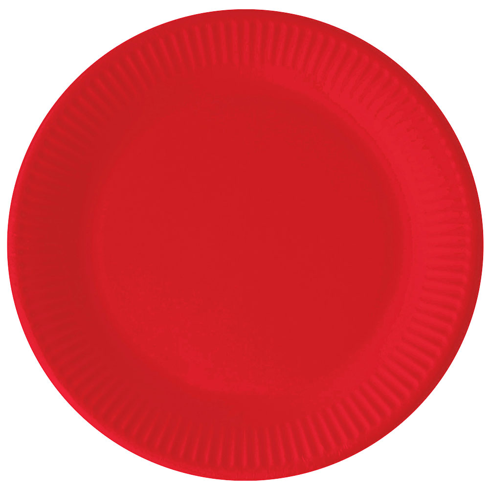 Röda Papptallrikar Solid Color