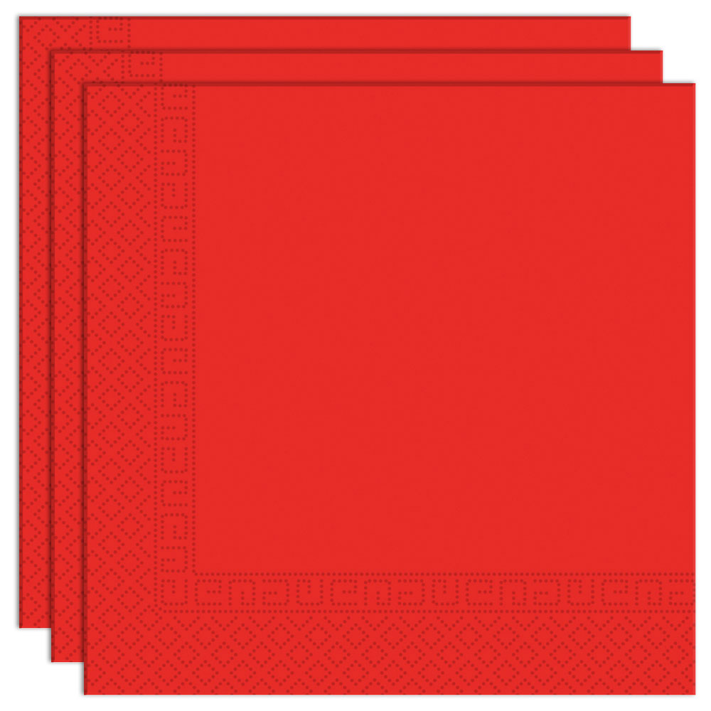 Läs mer om Röda Servetter Solid Color