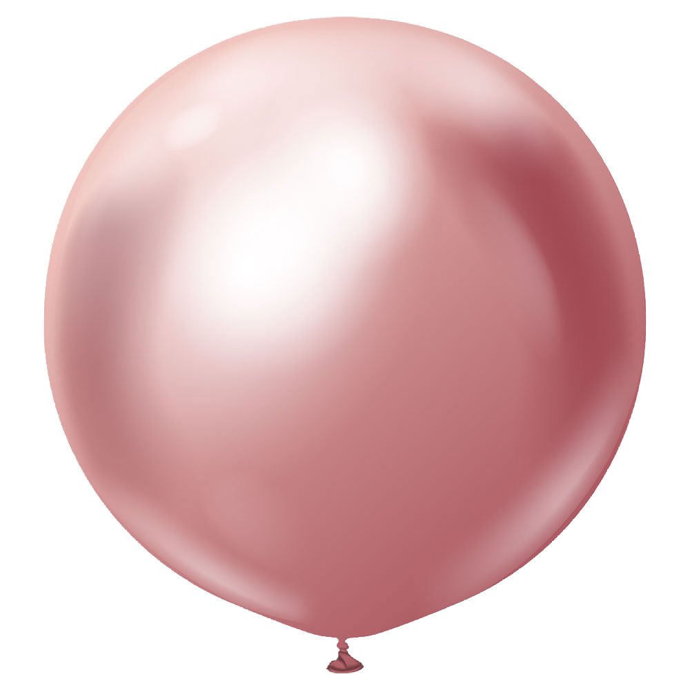 Läs mer om Rosa Stora Chrome Latexballonger