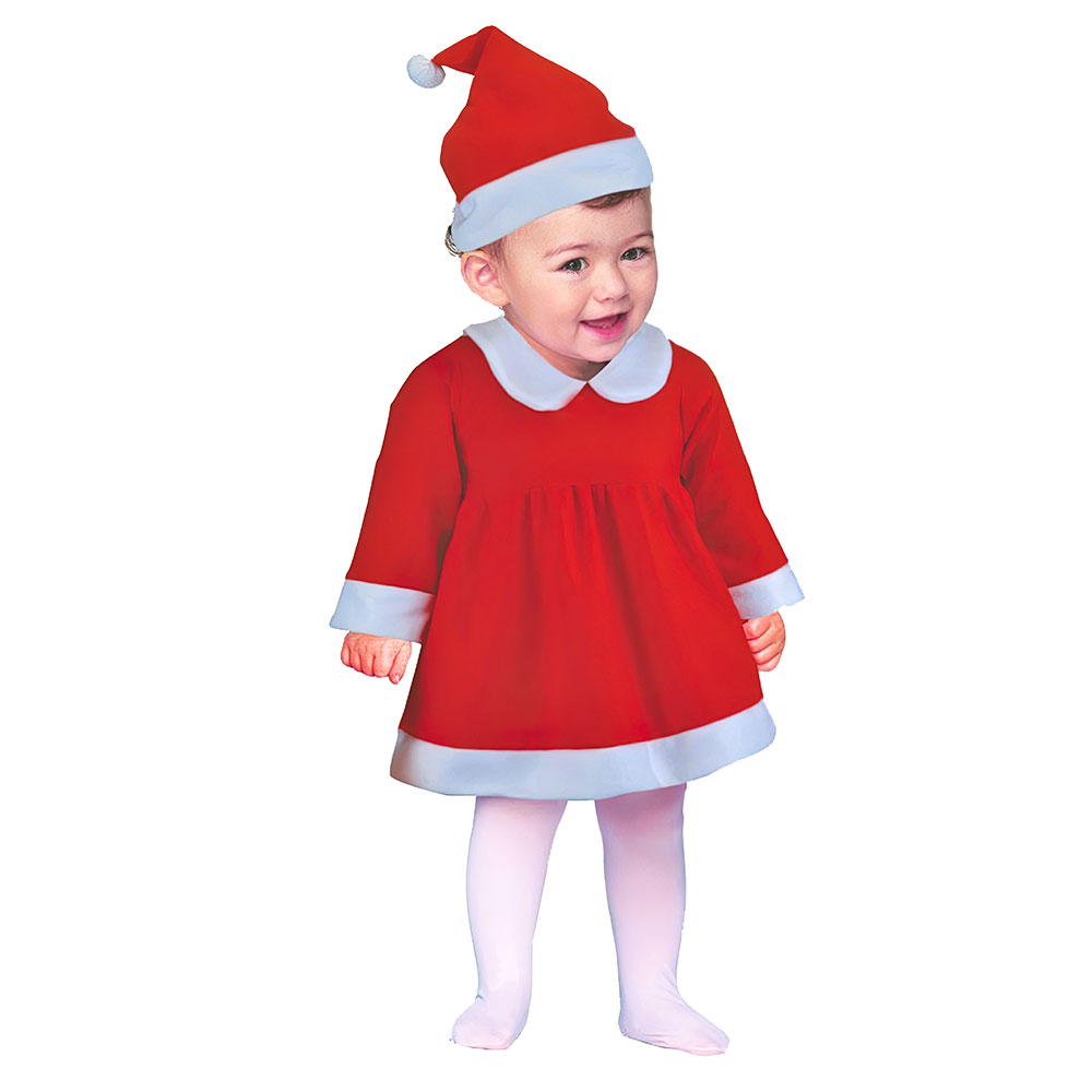 Läs mer om Santa Girl Röd Tomteklänning Barn