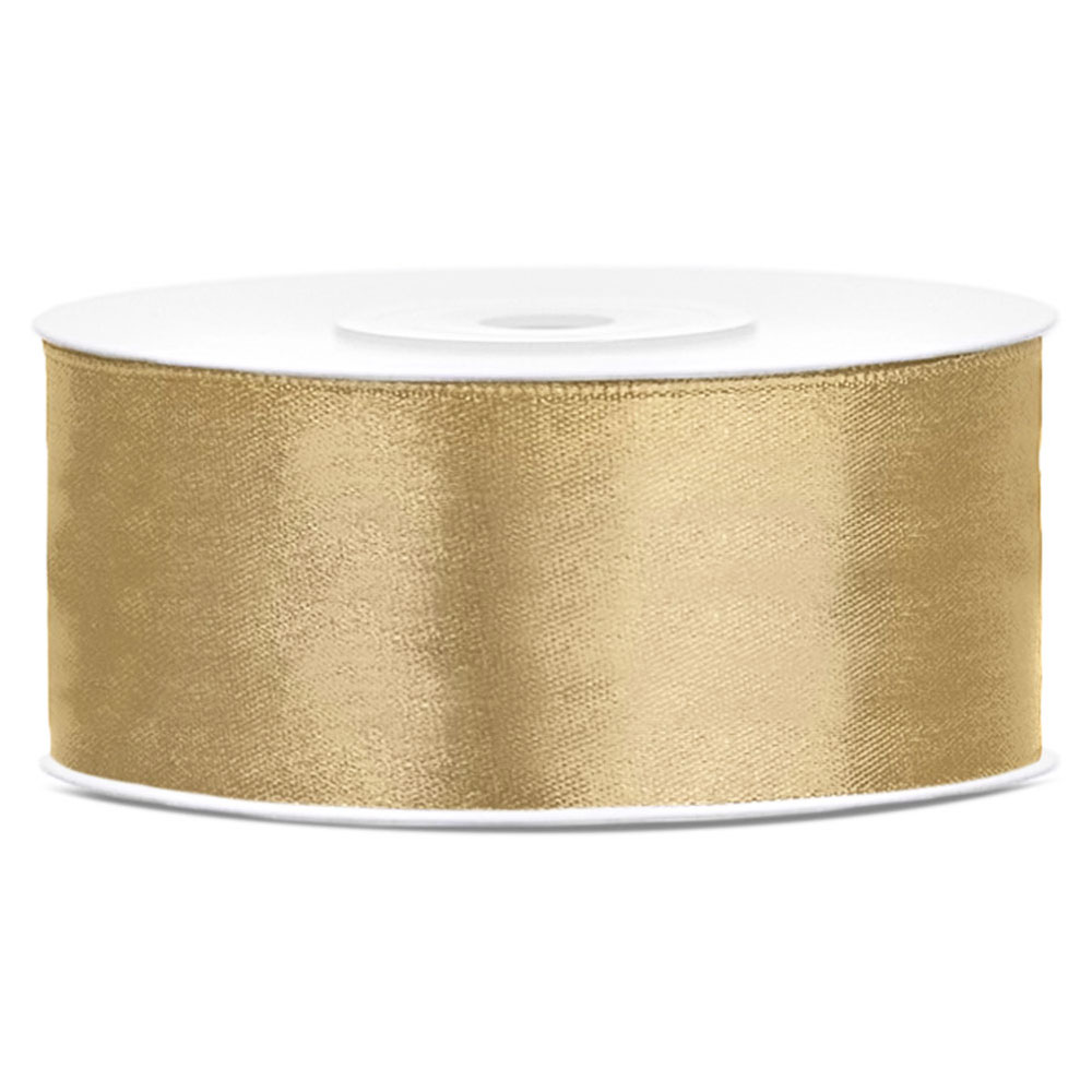 Satinband Ljus Guld 25 mm